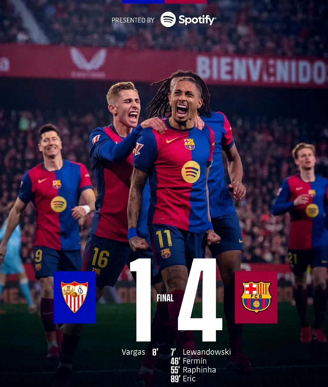 包含塞维利亚抢分成功，稳固西甲前列的词条