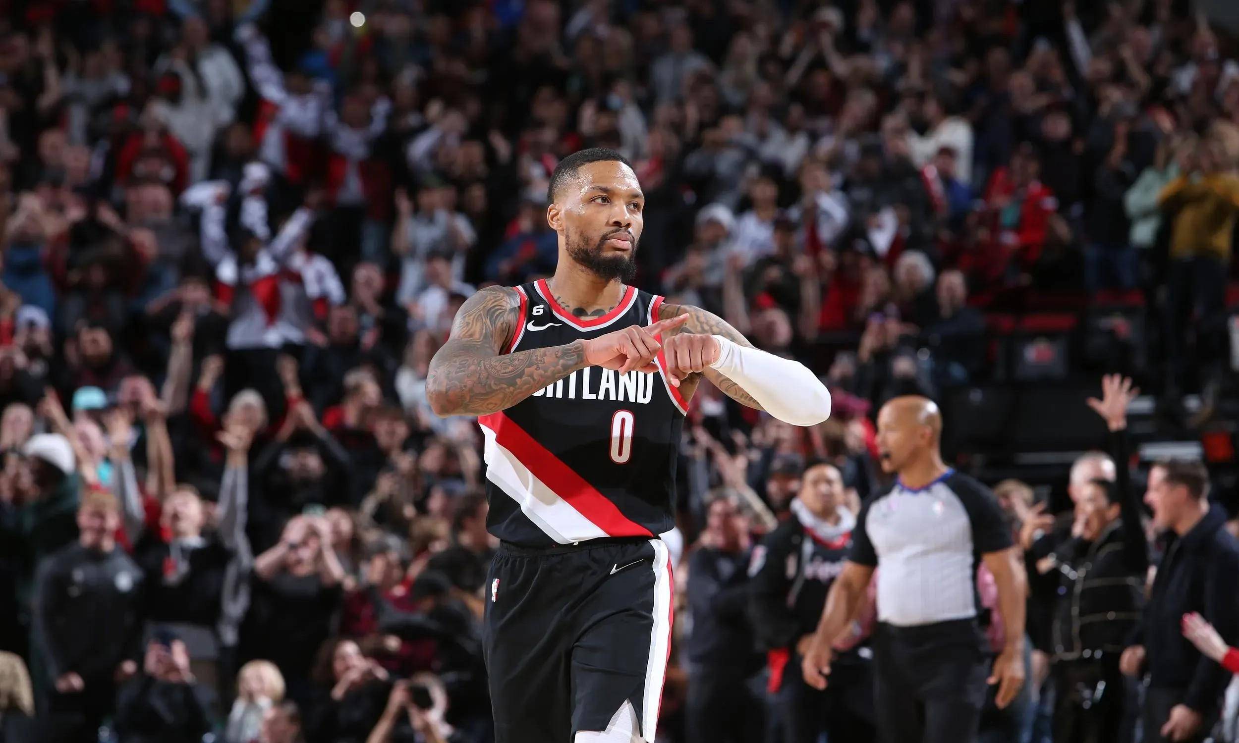 开拓者主场力克快船，利拉德全队最佳得分保持领先